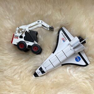 Metal Space Shuttle and Loader Toy Set